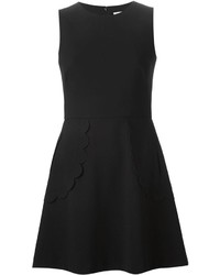 Черное шерстяное платье от RED Valentino