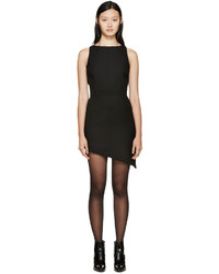 Черное шерстяное платье от Saint Laurent
