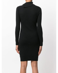 Черное шерстяное платье от PIERRE BALMAIN