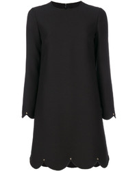 Черное шерстяное платье от Valentino