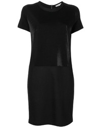 Черное шерстяное повседневное платье от D-Exterior