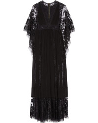 Черное шифоновое вечернее платье от Elie Saab