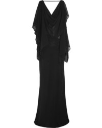Черное шифоновое вечернее платье от Gareth Pugh