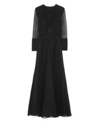 Черное шифоновое вечернее платье от Givenchy