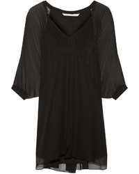 Черное шифоновое коктейльное платье от Diane von Furstenberg
