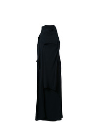 Черное шифоновое платье-макси от Eckhaus Latta