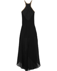 Черное шифоновое платье-макси от La Perla