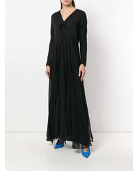 Черное шифоновое платье-макси от William Vintage