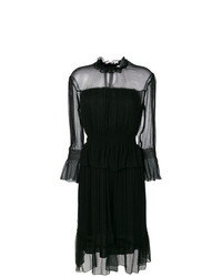 Черное шифоновое платье-миди от See by Chloe
