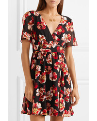 Черное шифоновое платье прямого кроя с цветочным принтом от Madewell