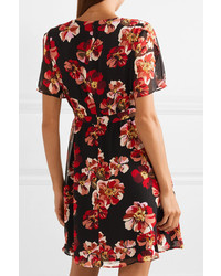 Черное шифоновое платье прямого кроя с цветочным принтом от Madewell