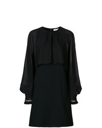 Черное шифоновое платье прямого кроя от Chloé