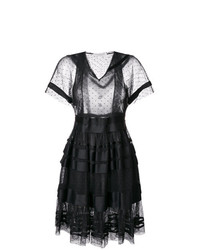 Черное шифоновое платье с пышной юбкой от Philosophy di Lorenzo Serafini