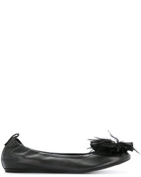 Черные балетки с вышивкой от Lanvin