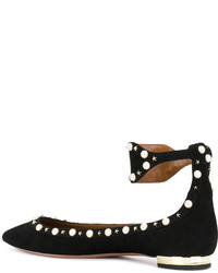 Черные балетки от Aquazzura