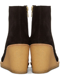 Черные бархатные ботильоны от A.P.C.