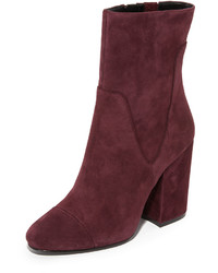 Черные бархатные ботильоны