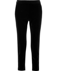 Черные бархатные брюки-галифе