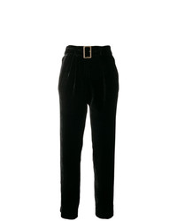 Женские черные бархатные брюки-галифе от Forte Forte