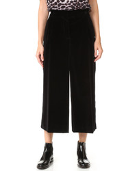 Черные бархатные брюки-кюлоты от Marc Jacobs