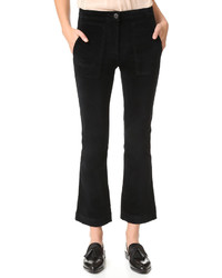 Женские черные бархатные брюки от 3x1