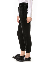 Женские черные бархатные брюки от Joie
