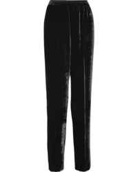 Женские черные бархатные брюки от Stella McCartney