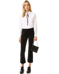 Женские черные бархатные брюки от Frame