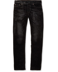 Черные бархатные джинсы