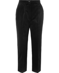Женские черные бархатные классические брюки от Dolce & Gabbana