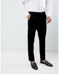 Мужские черные бархатные классические брюки от Jack & Jones