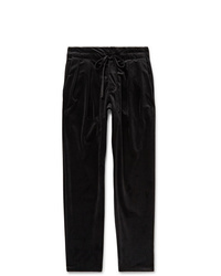 Мужские черные бархатные классические брюки от Monitaly