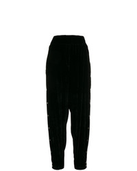 Женские черные бархатные спортивные штаны от Almaz