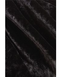 Черные бархатные широкие брюки от Fendi