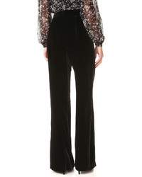Черные бархатные широкие брюки от Nanette Lepore