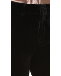 Черные бархатные широкие брюки от Vince