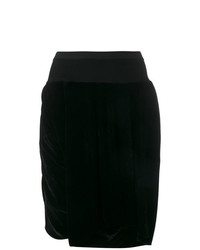 Женские черные бархатные шорты-бермуды от Rick Owens