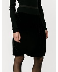 Женские черные бархатные шорты-бермуды от Rick Owens