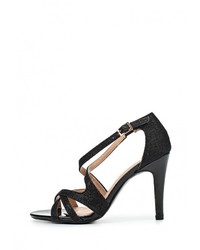 Черные босоножки на каблуке от Anesia