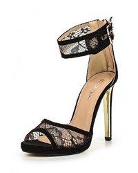 Черные босоножки на каблуке от Fiori&amp;Spine