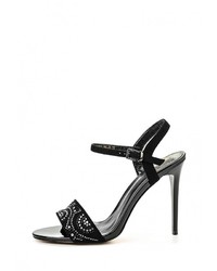 Черные босоножки на каблуке от Francesco Donni