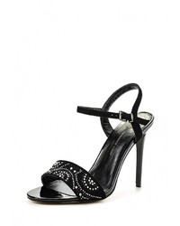 Черные босоножки на каблуке от Francesco Donni