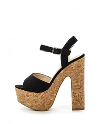 Черные босоножки на каблуке от Ideal