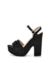 Черные босоножки на каблуке от Ideal