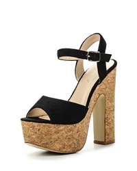 Черные босоножки на каблуке от Ideal