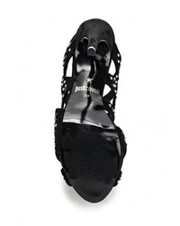 Черные босоножки на каблуке от Just Cavalli