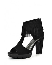 Черные босоножки на каблуке от Marco Tozzi