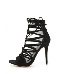 Черные босоножки на каблуке от River Island