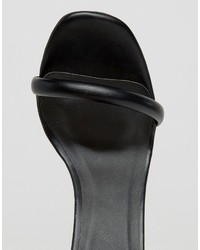 Черные босоножки на каблуке от Missguided