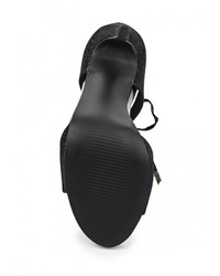 Черные босоножки на каблуке от Stephan